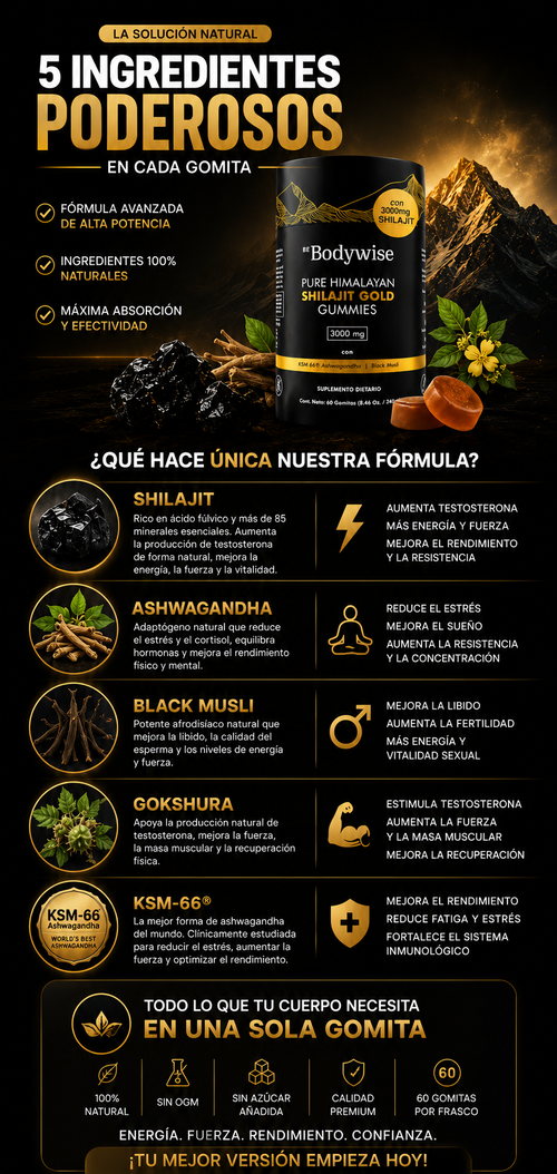 Gomitas de Shilajit Gold Premium puro del Himalaya 2x1 OFERTA LIMITADA!