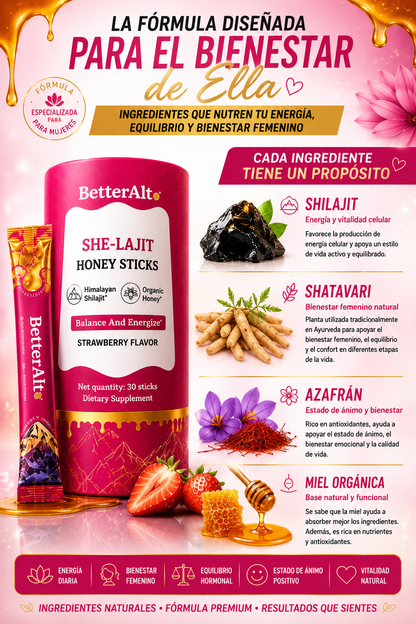 Miel con Shilajit GOLD+™ | 2X1 | 60 Sobres 🔥 para el y ella