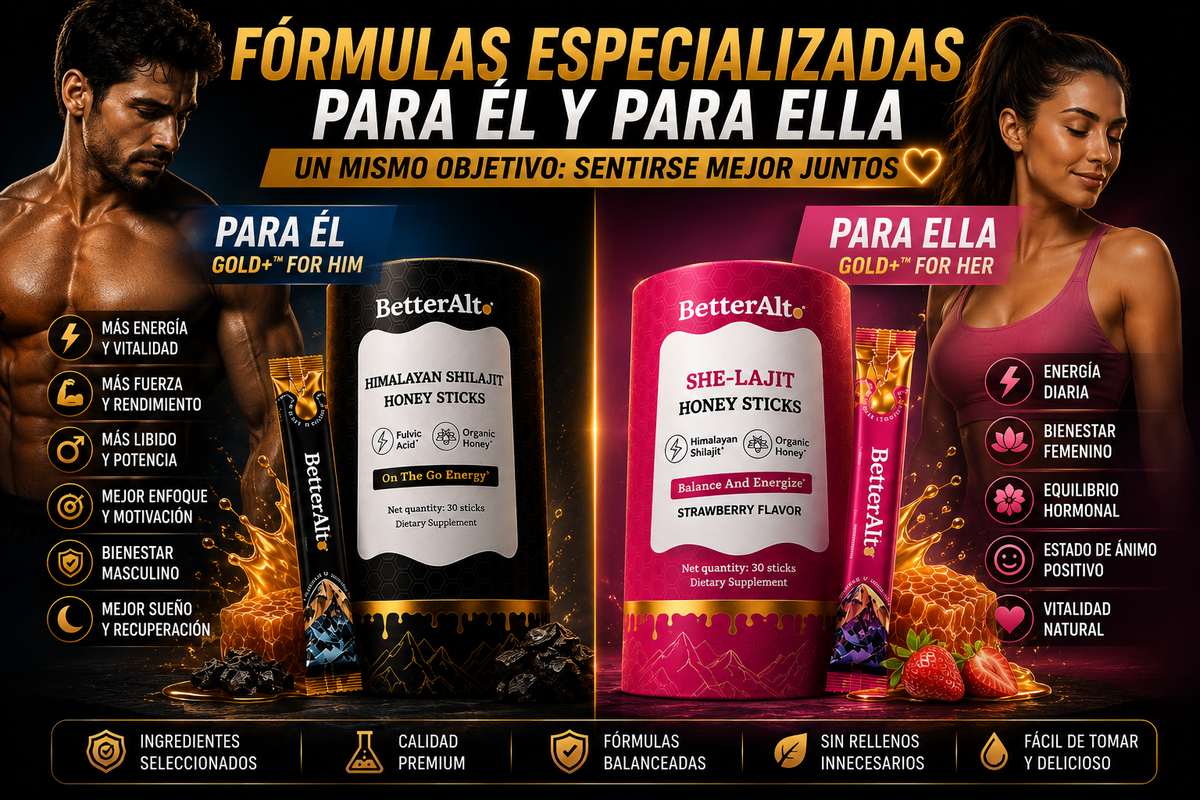 Miel con Shilajit GOLD+™ | 2X1 | 60 Sobres 🔥 para el y ella