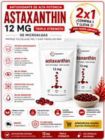 🛡️ Astaxantina 12 mg Triple Strength — Antioxidante Avanzado | 2x1 🔥